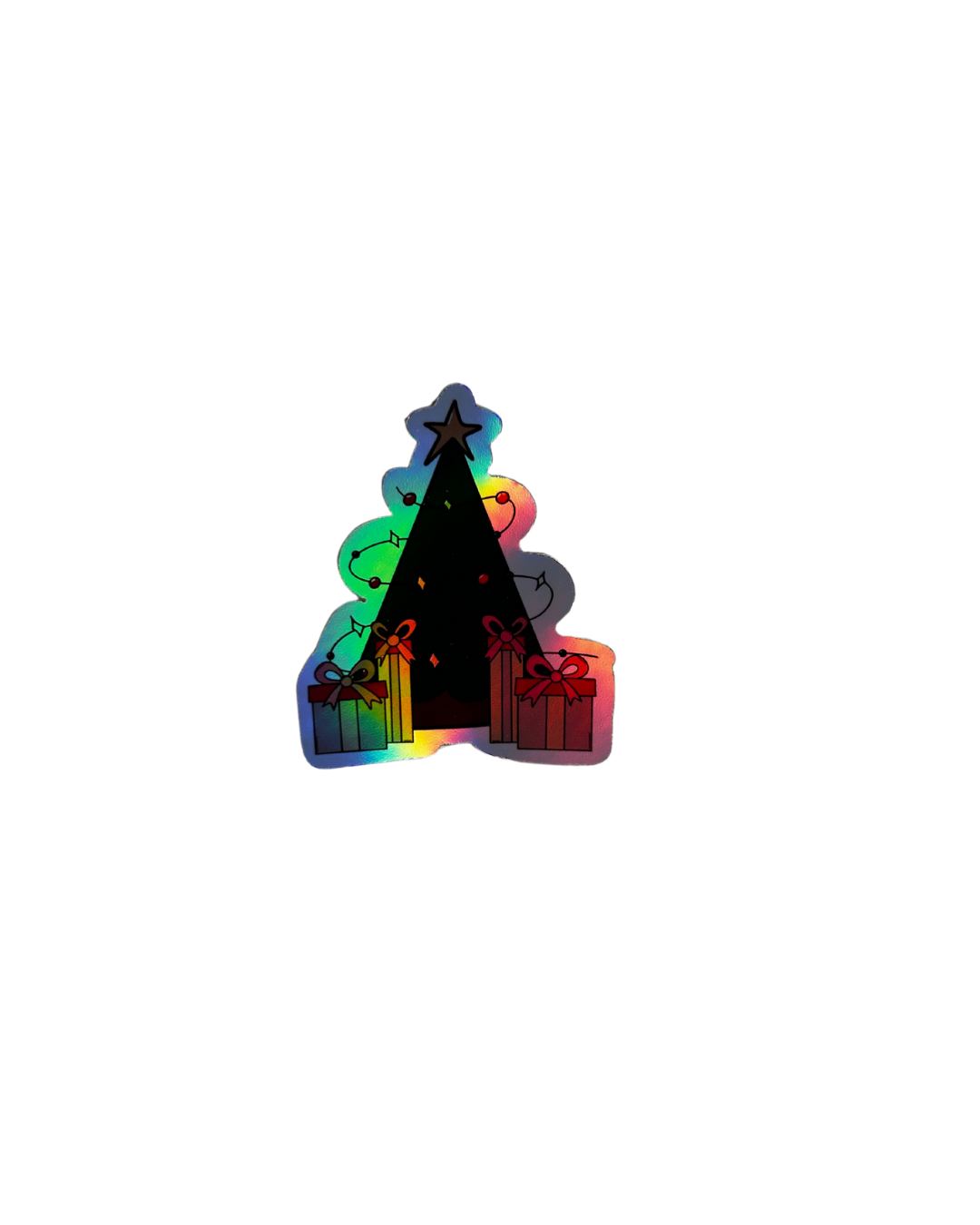 Stickers Holographique "sapin festif"