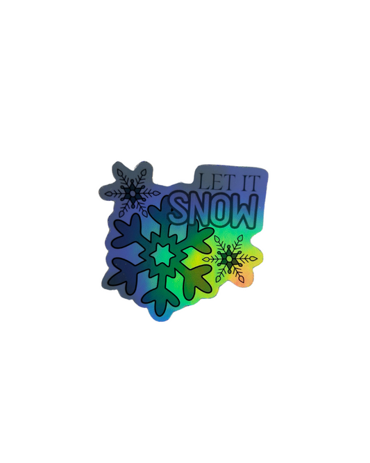 Stickers Holographique "let it snow"