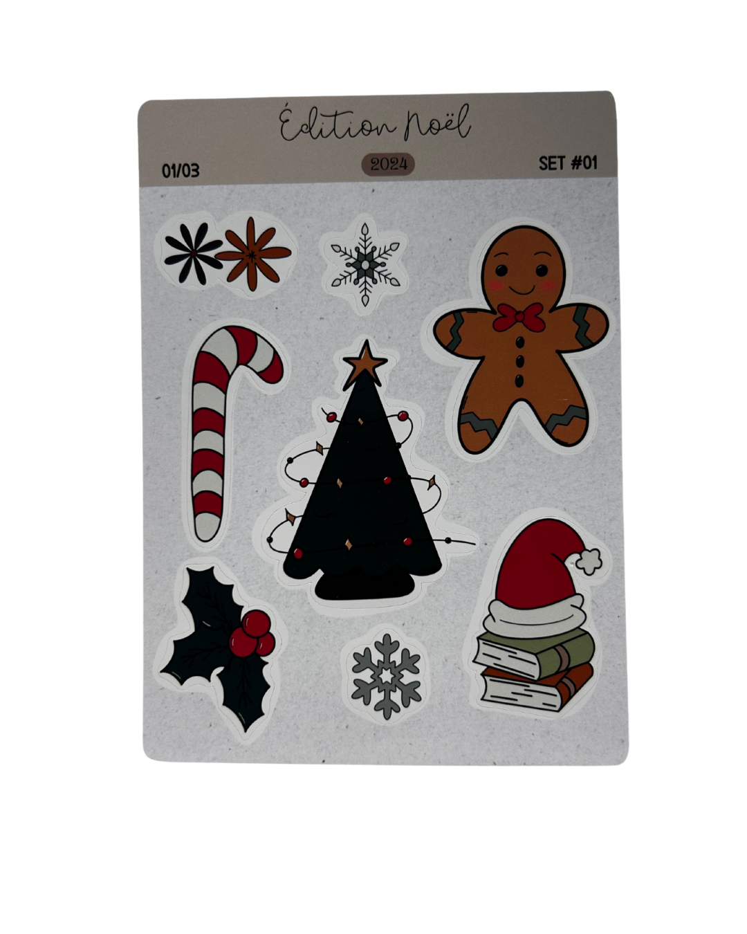 Set 3 Planches de stickers "edition noel 2024"