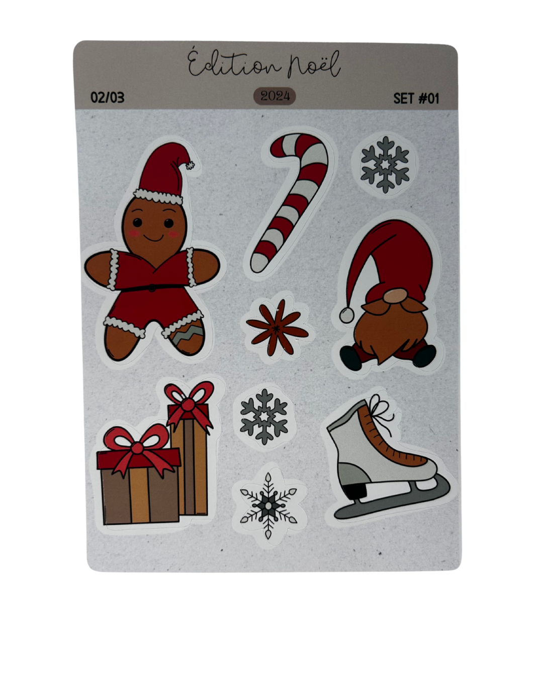 Set 3 Planches de stickers "edition noel 2024"