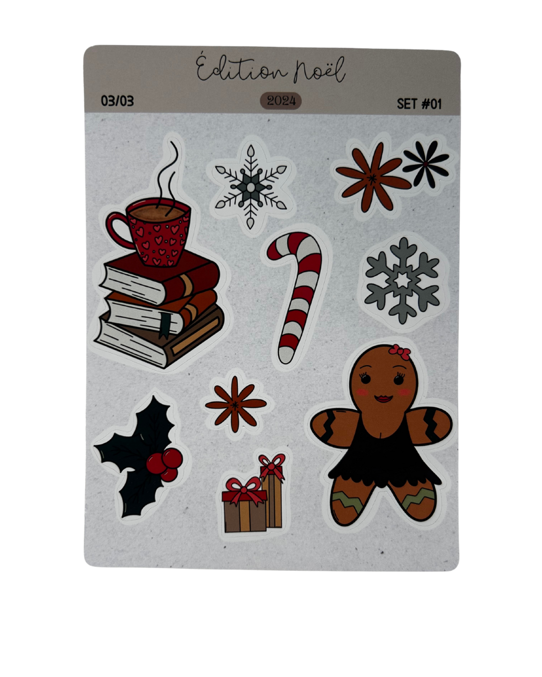 Set 3 Planches de stickers "edition noel 2024"